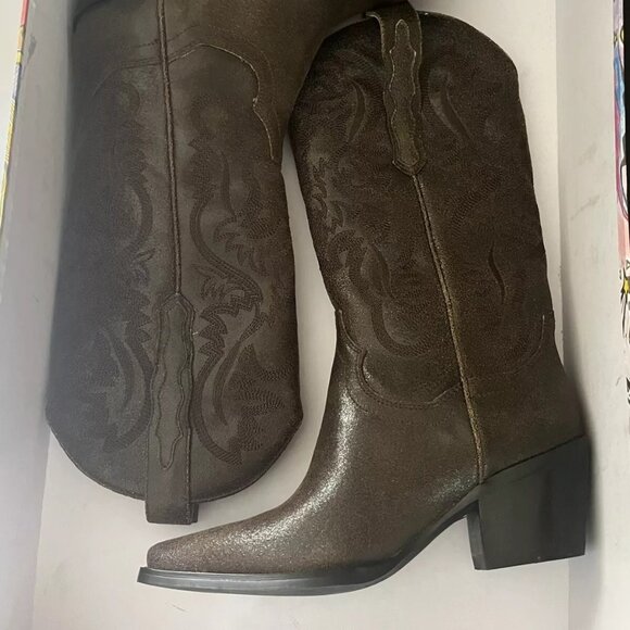 Jeffrey Campbell Shoes - Jeffery Campbell Free People Dagget Chocolate Tan Distressed Boots Sz 6